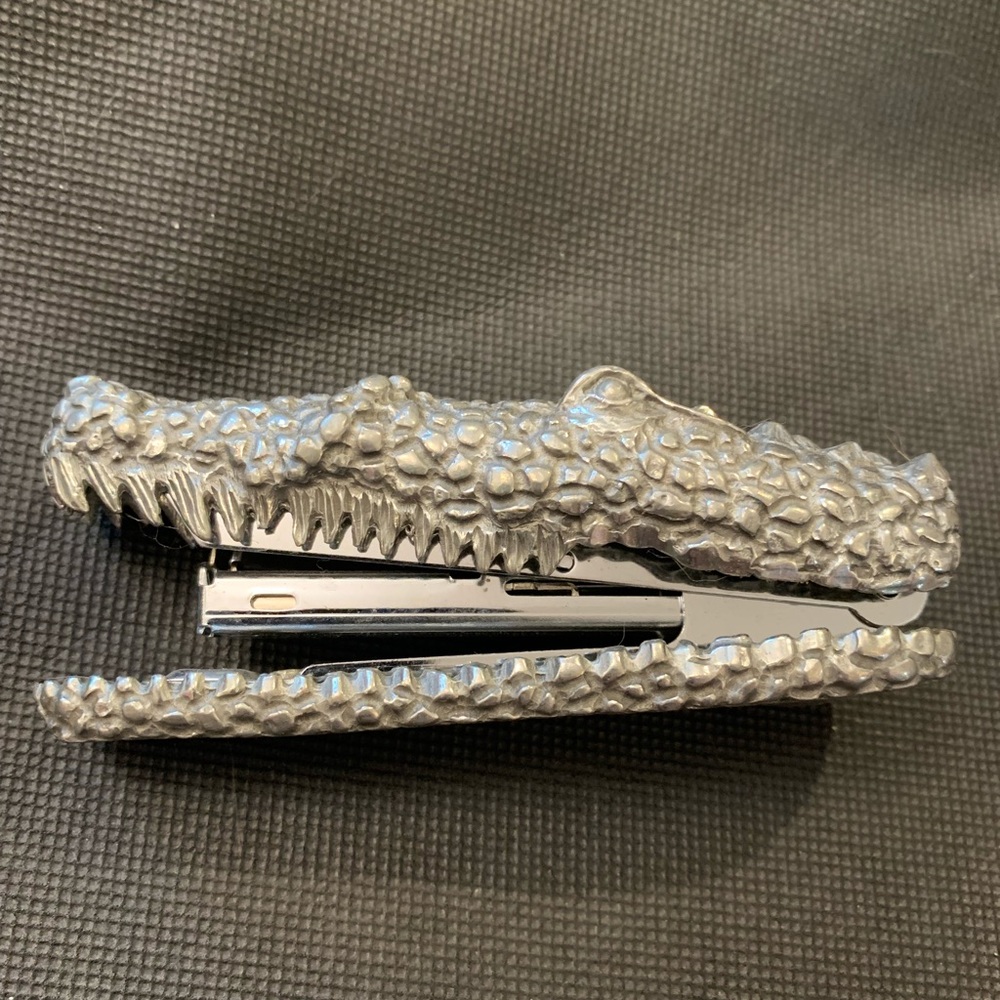 Vintage Royal Selangor Alligator Crocodile Stapler